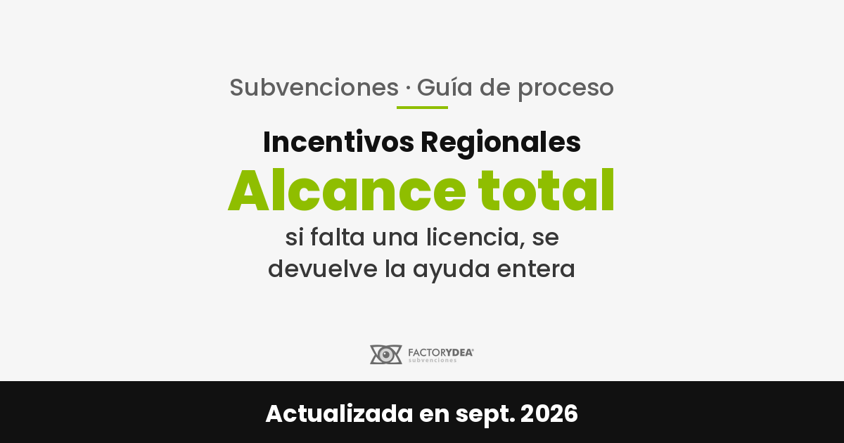 Subvenciones y ayudas falta licencia municipal incentivos regionales 1 - Subvenciones y ayudas
