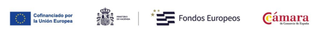 Cofinanciado por la Unión Europea · Ministerio de Hacienda · Fondos Europeos · Cámara de Comercio de España
